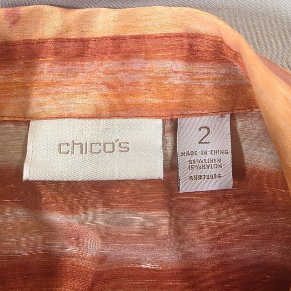 Chico's Multicolor Striped Jacket - Picture 2 of 6